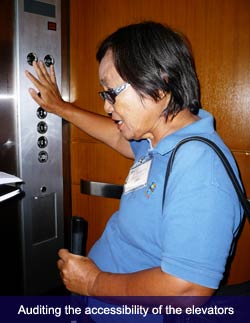 Auditing the accessibility of the elevator