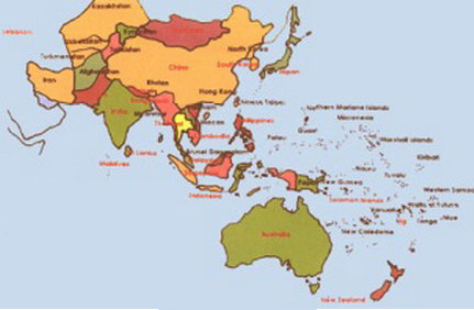 Map of Asia-Pacific Region