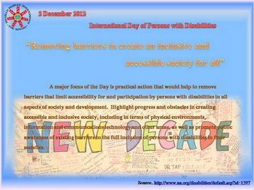 Card Celebrate International Day of Persons with Disabilities 2012
