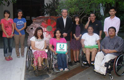 Group photo Mr. Takeju Ogata, Ms. Mski Vicky Honda and Mr. Akiie Ninomiya and DPI/AP staffs