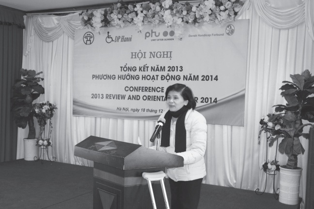 Mrs. Phan Bich Diep - Vice Chairwoman of DP Hanoi spoke at the conference